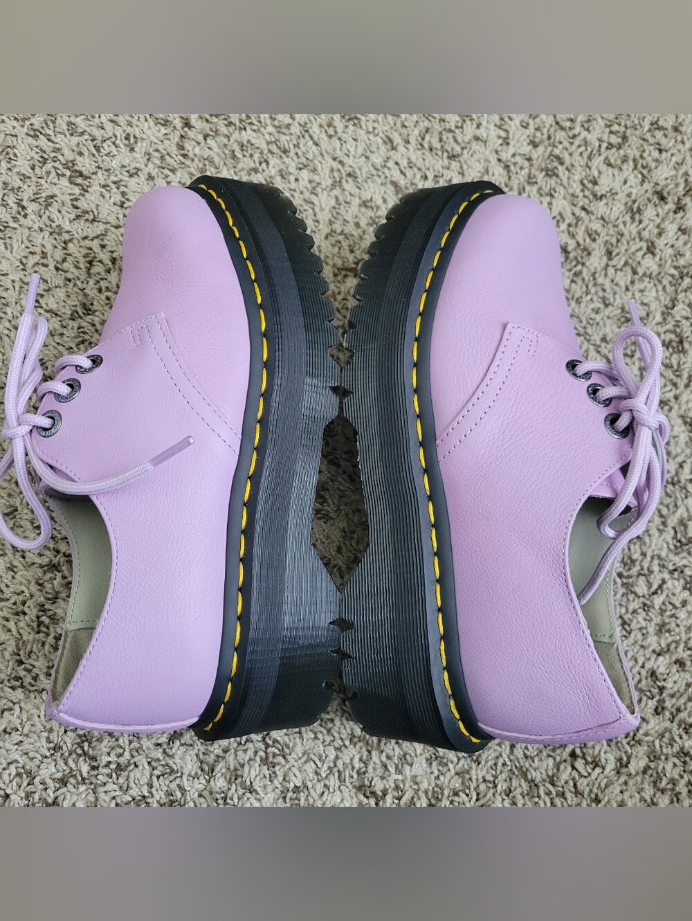 Dr. Martens 1461 II Pisa Leather Platform Shoes Lilac Oxfords Lavender Purple 7 - Picture 3 of 8